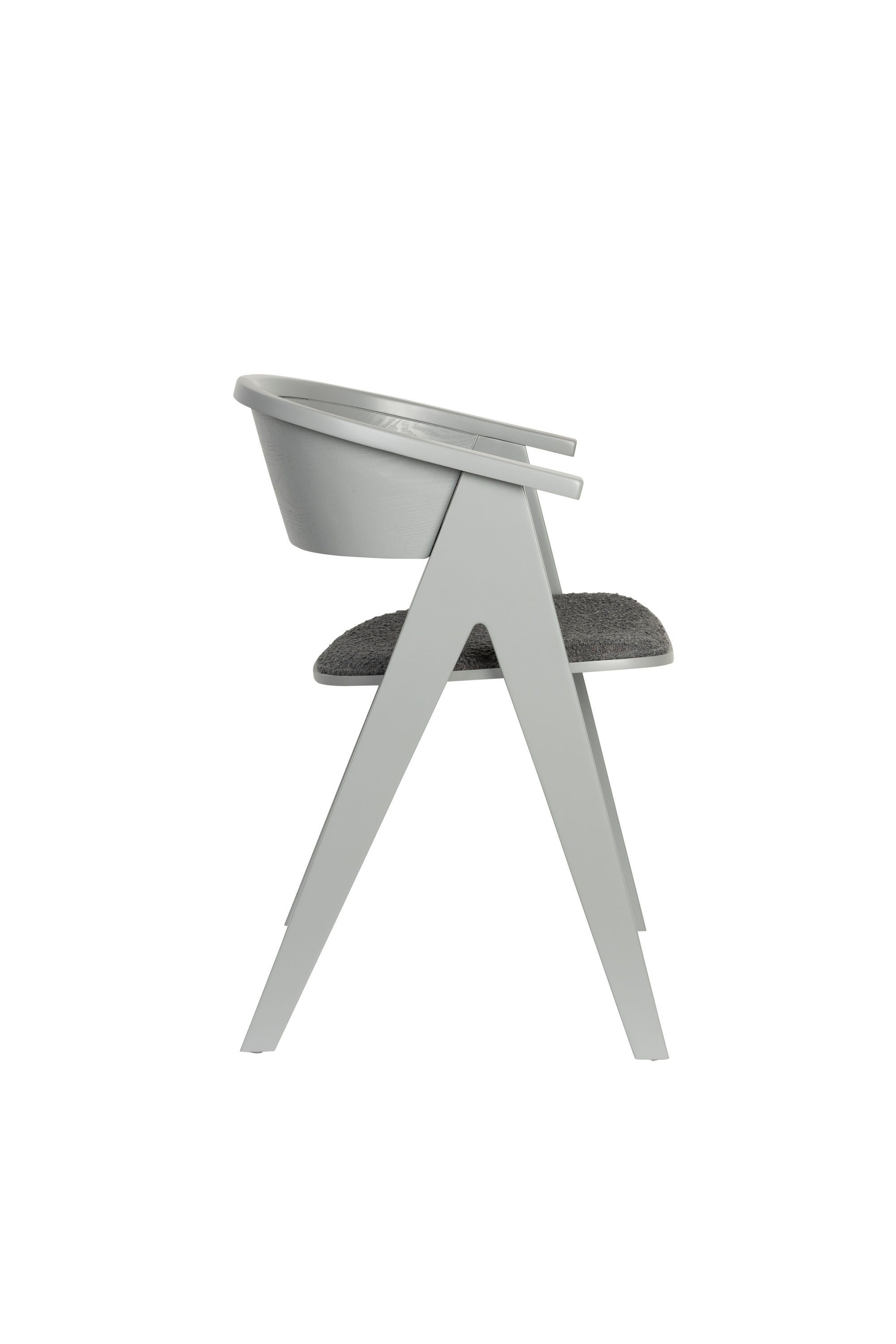 Zuiver Ndsm Grey Ash Wood Curved Dining Chair